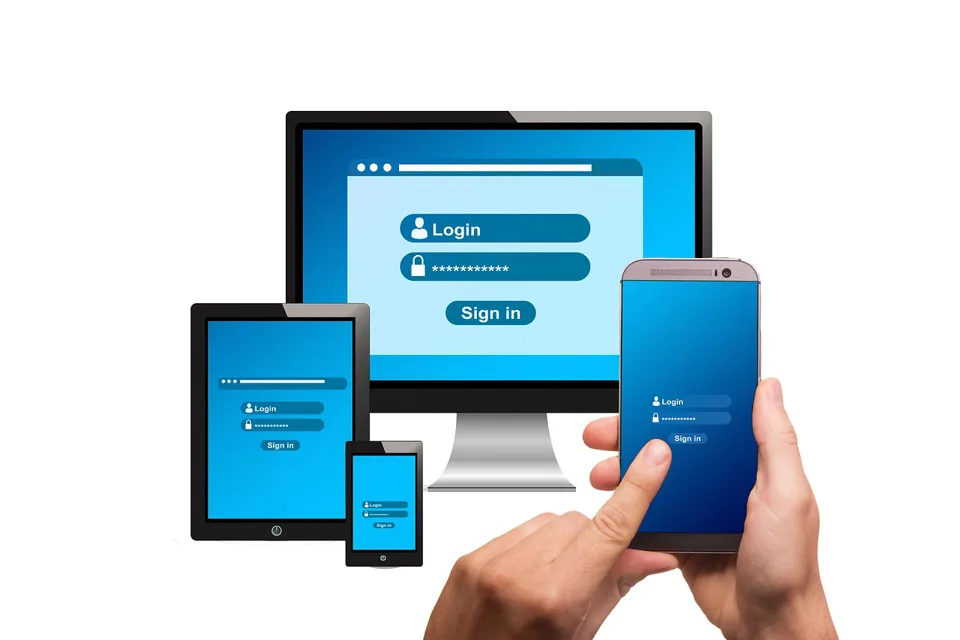 Bilde som viser ulike enheter, PC, telefon, nettbrett. Kilde: Pixabay